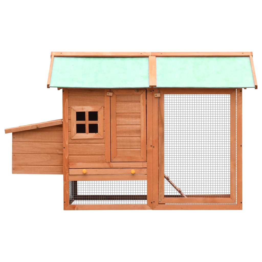 Andala Pets Chicken Cage Solid Pine & Fir Wood 170x81x110 cm