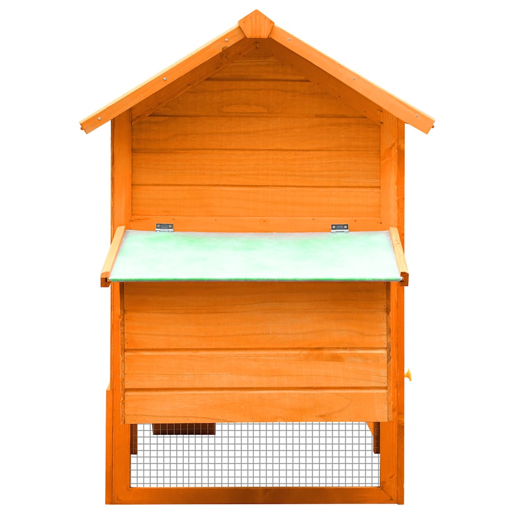 Chicken Coop Solid Pine & Fir Wood 170X81X110cm