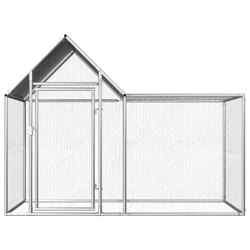 Andala Pets Chicken Coop 2x1x1.5 m Galvanised Steel