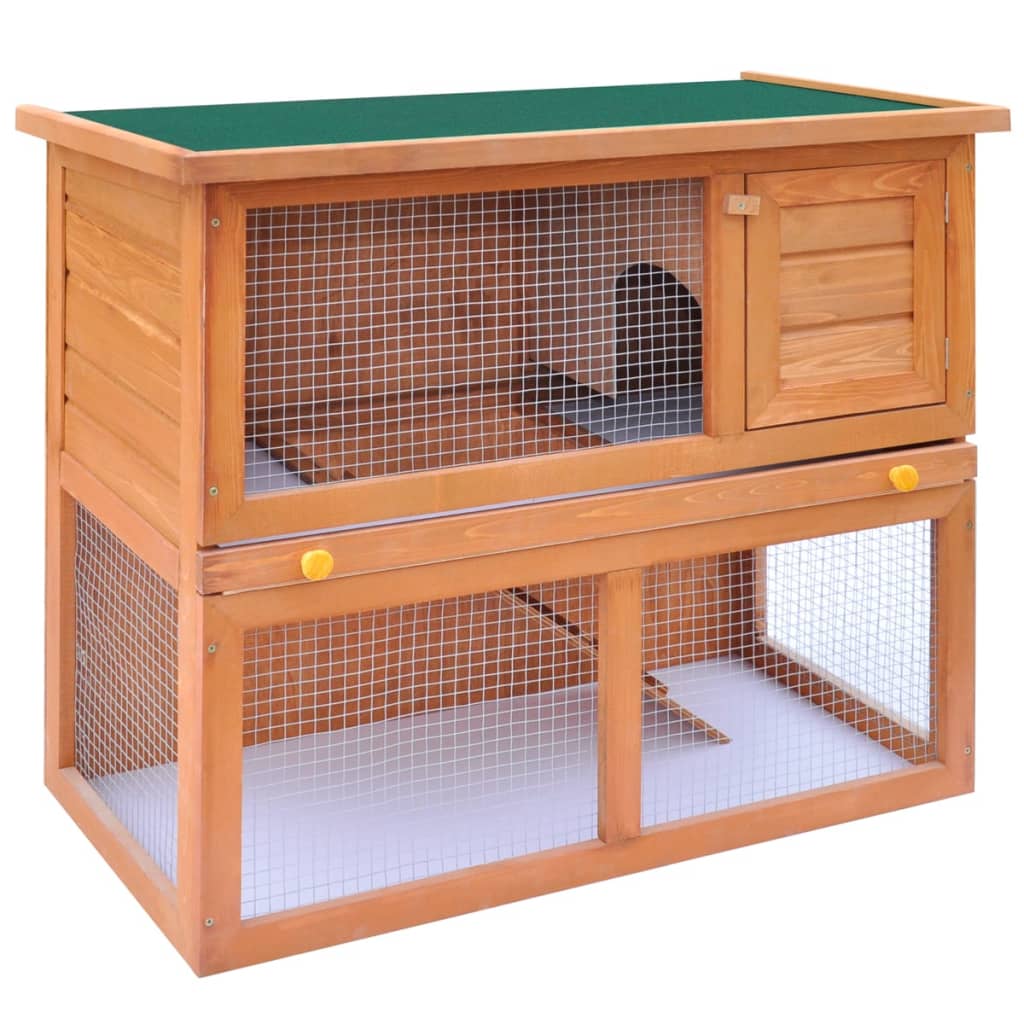 Andala Pets Outdoor Rabbit Hutch Small Animal House Pet Cage 1 Door Wood