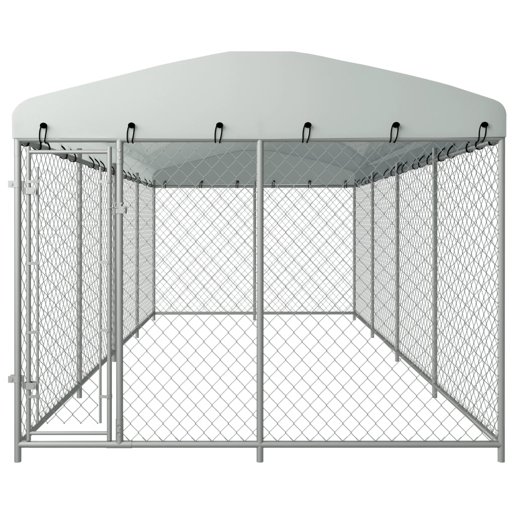 Andala Pets Outdoor Dog Kennel with Roof 7.6x3.8x2.3 m