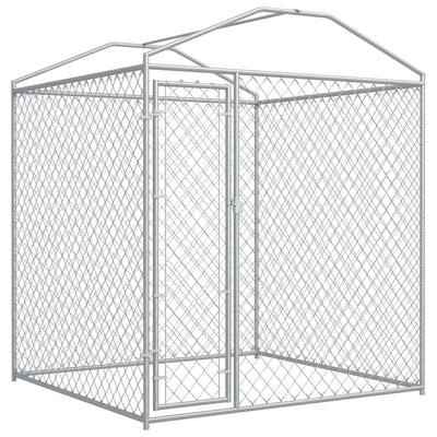 Andala Pets Outdoor Dog Kennel with Canopy Top 193x193x225 cm