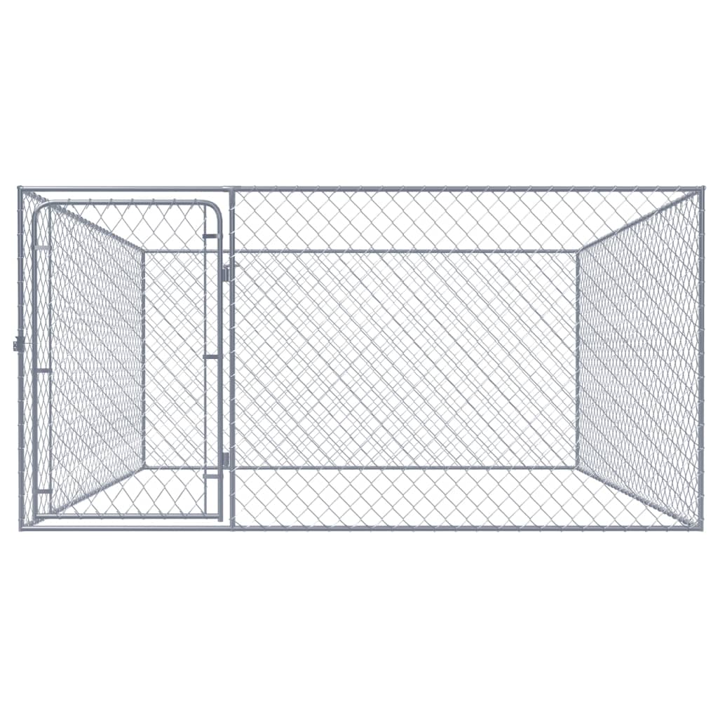 Andala Pets Outdoor Dog Kennel Galvanised Steel 2x2x1 m