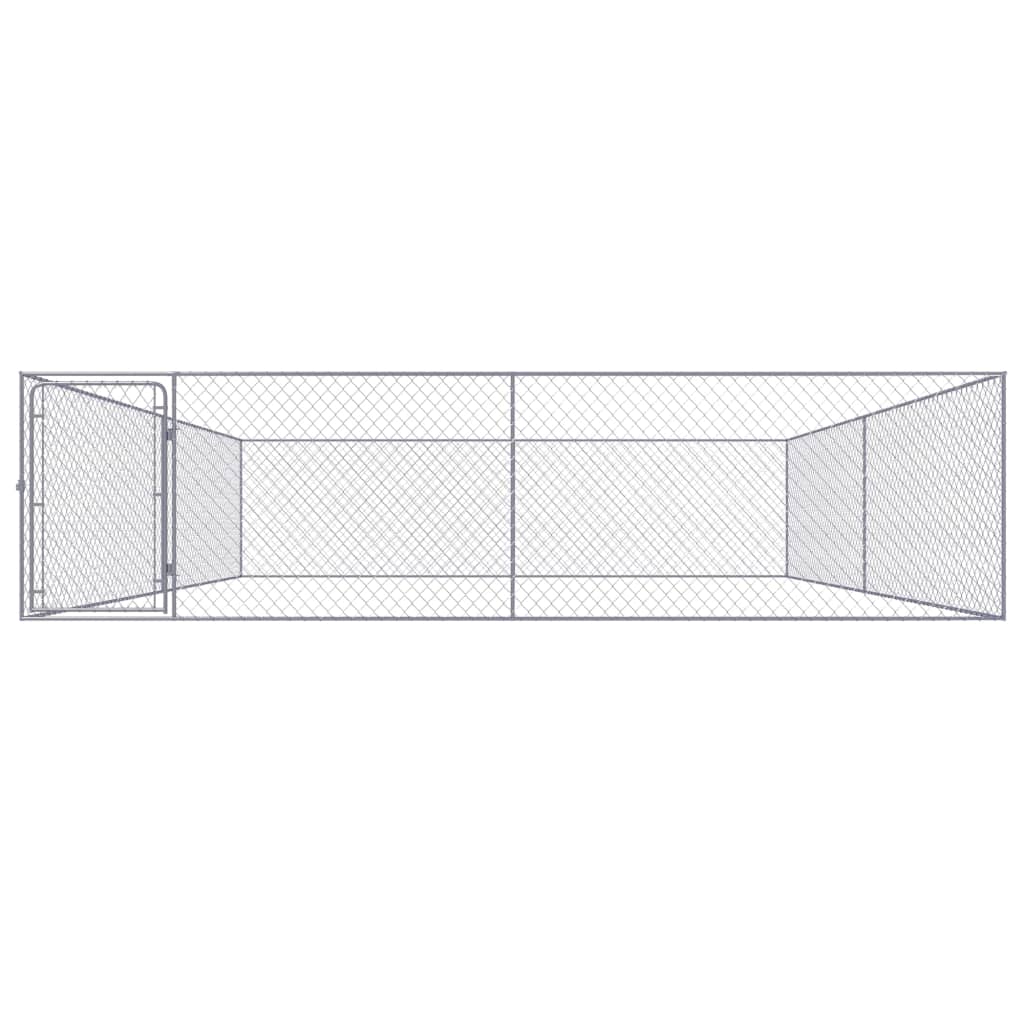 Andala Pets Outdoor Dog Kennel Galvanised Steel 4x4x1 m