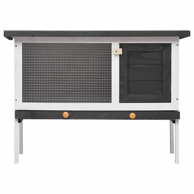 Outdoor Rabbit Hutch 1 Layer Grey