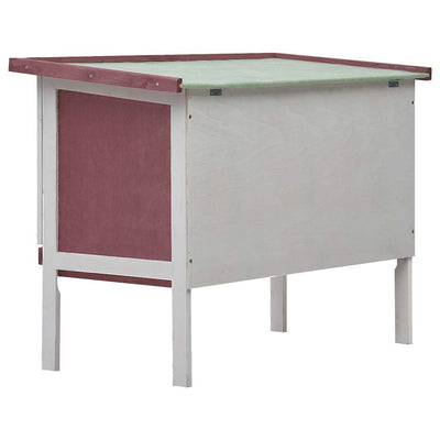 Outdoor Rabbit Hutch 1 Layer Brown