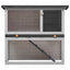 Outdoor Rabbit Hutch 1 Door Grey