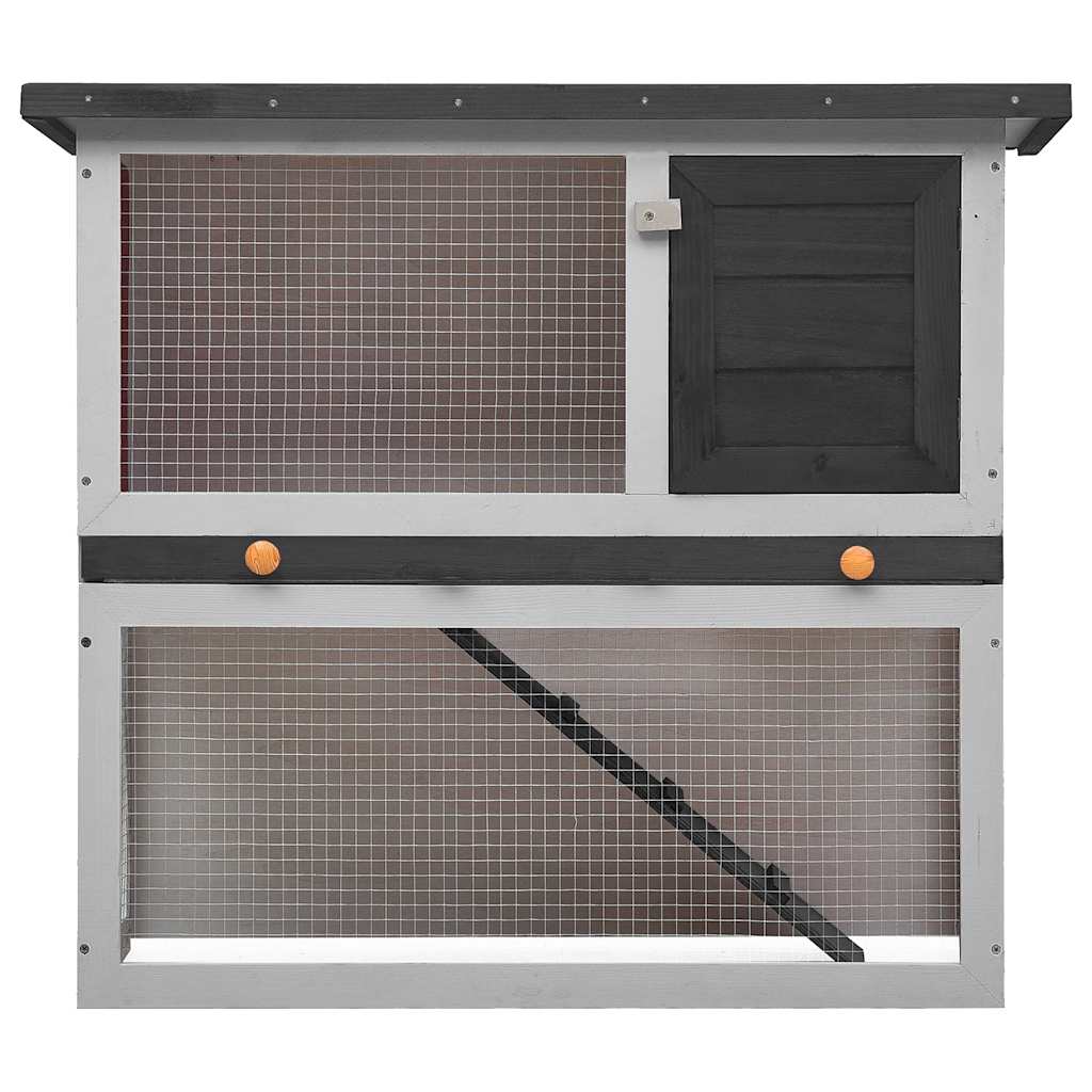 Outdoor Rabbit Hutch 1 Door Grey