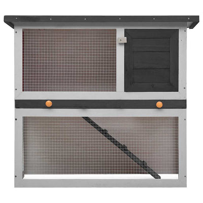 Outdoor Rabbit Hutch 1 Door Grey
