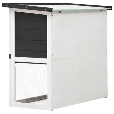 Outdoor Rabbit Hutch 1 Door Grey