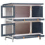 Outdoor Rabbit Hutch 4 Doors Grey