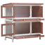 Outdoor Rabbit Hutch 3 Doors Brown