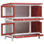 Outdoor Rabbit Hutch 4 Doors Red