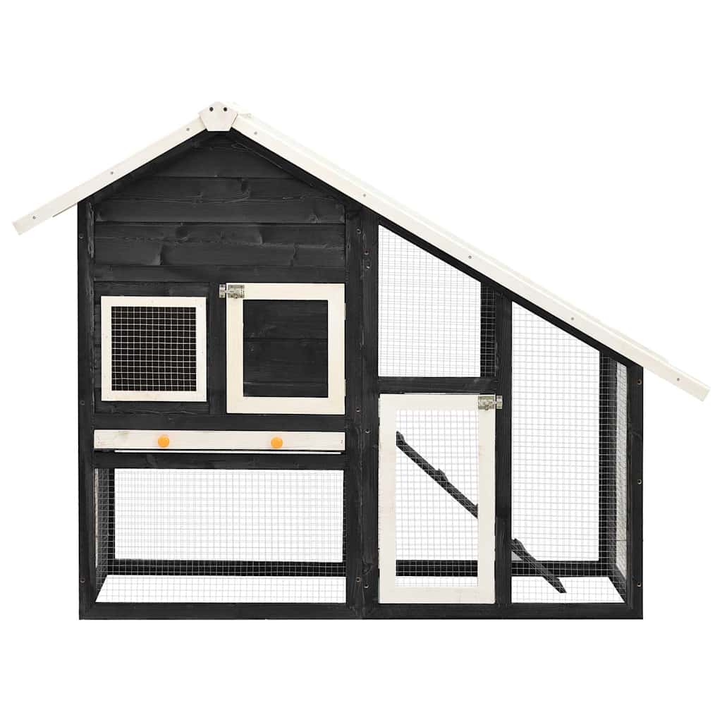 Rabbit Hutch Grey And White 140X63X120cm