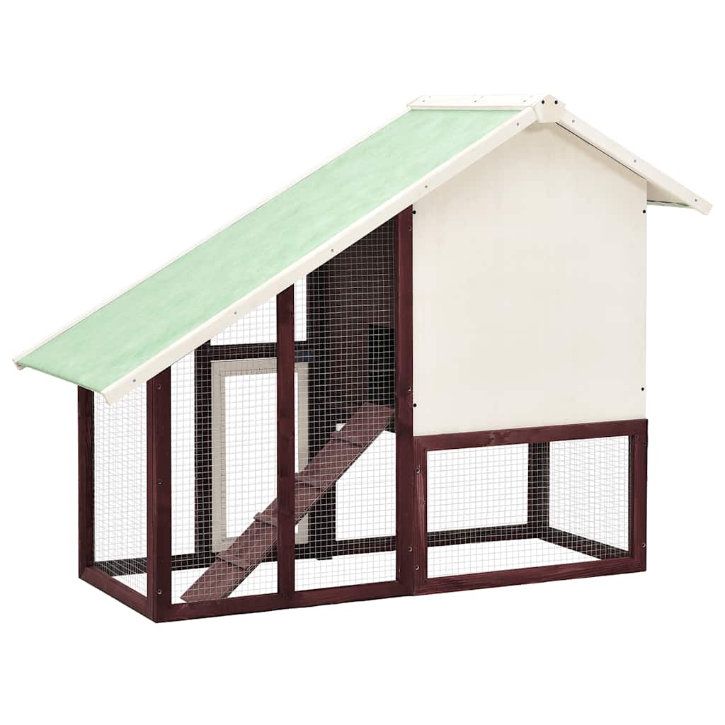 Rabbit Hutch Mocha And White 140X63X120cm