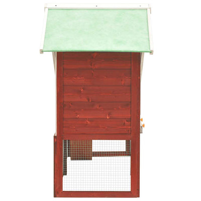 Rabbit Hutch Red And White 140X63X120cm