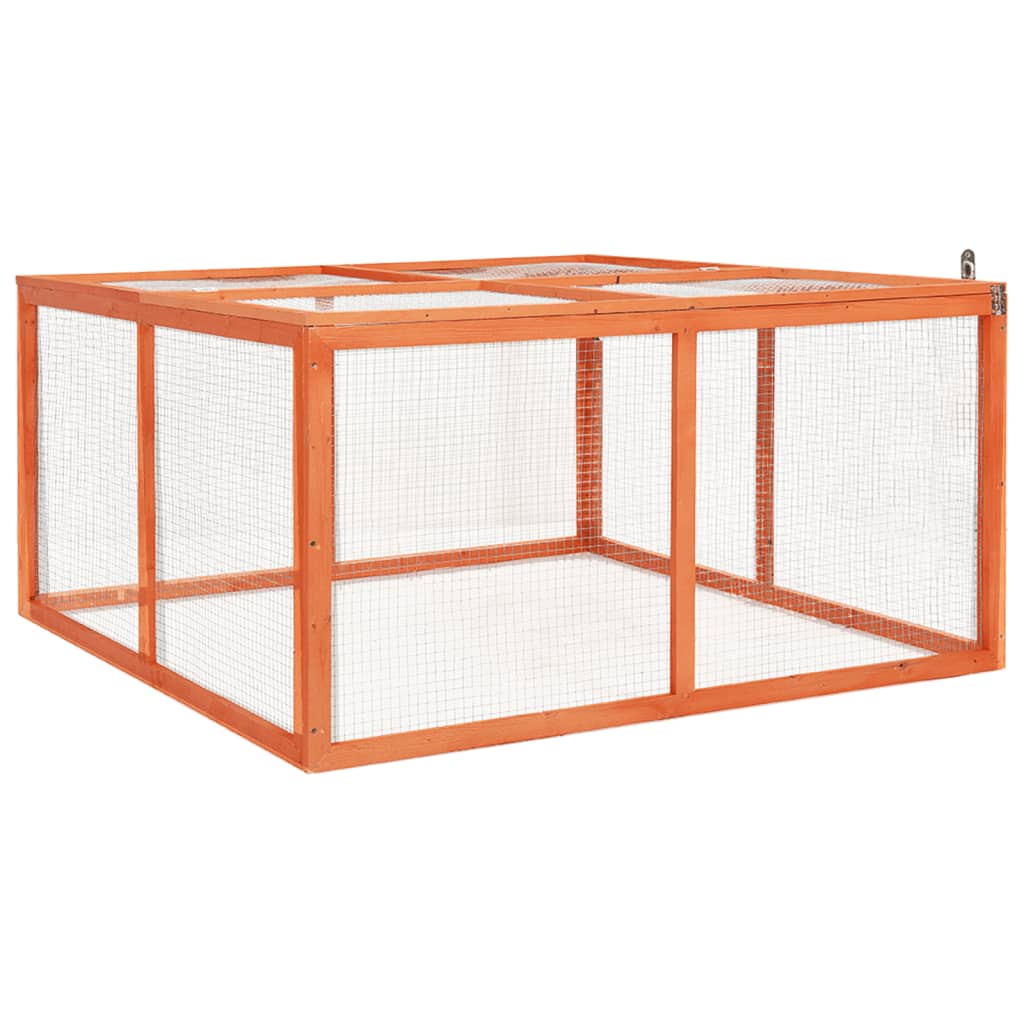 Andala Pets Rabbit Hutch 124x120x60 cm Solid Firwood