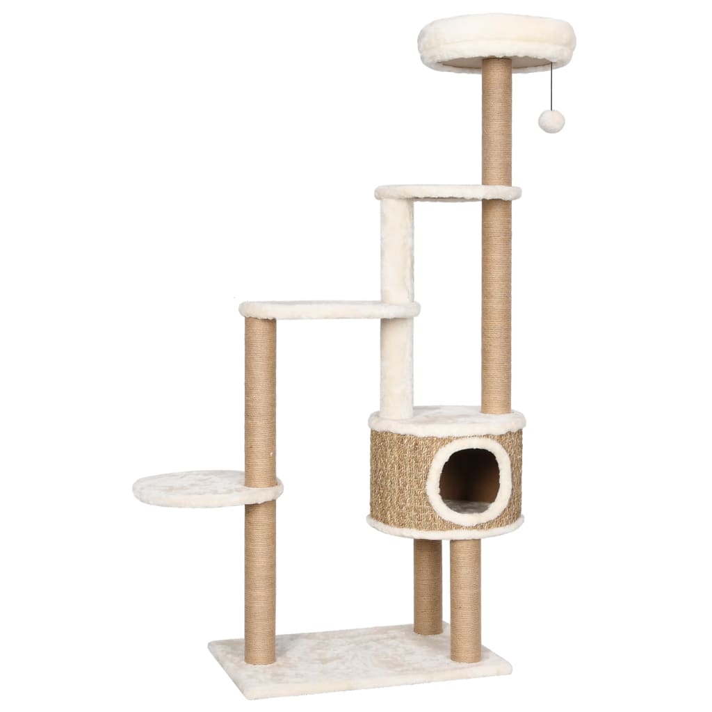 Andala Pets Cat Tree with Luxury Cushion and Scratching Post 148cm Seagrass