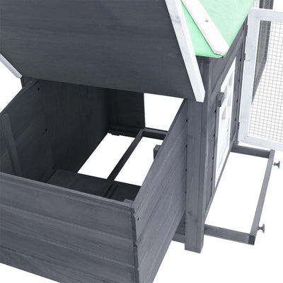 Chicken Coop With Nest Box Grey 190X72X102cm