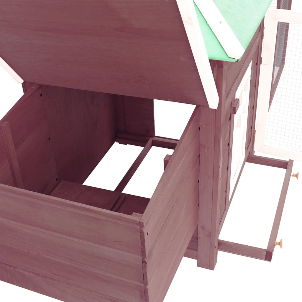 Chicken Coop With Nest Box Mocha 190X72X102cm