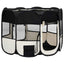 Foldable Dog Playpen With Carrying Bag Black 90X90X58cm