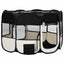 Foldable Dog Playpen With Carrying Bag Black 110X110X58cm