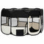 Foldable Dog Playpen With Carrying Bag Black 145X145X61cm