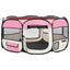 Foldable Dog Playpen With Carrying Bag Pink 145X145X61cm