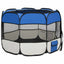 Foldable Dog Playpen With Carrying Bag Blue 90X90X58cm