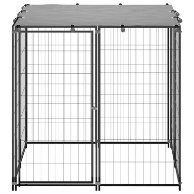 Andala Pets Dog Kennel Black 110x110x110 cm Steel