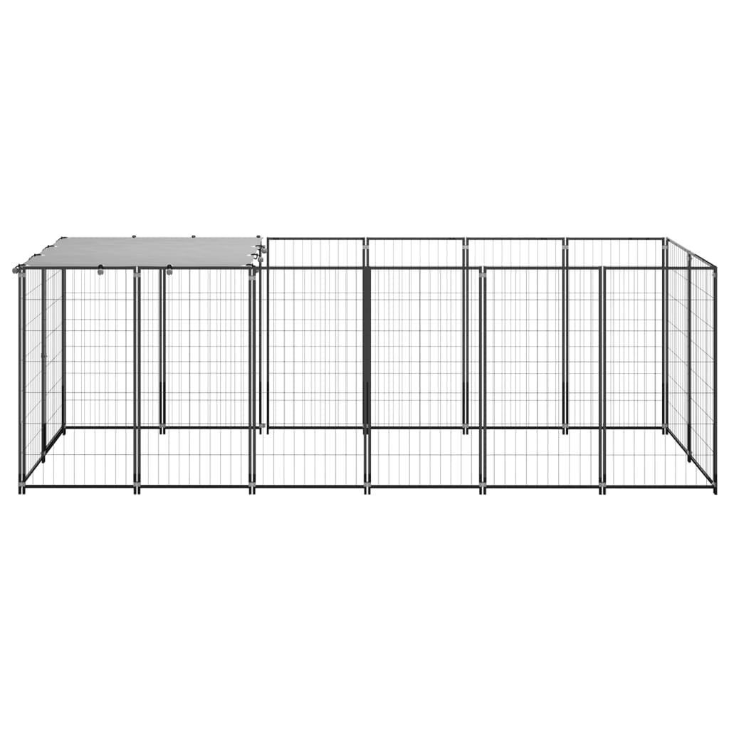 Andala Pets Dog Kennel Black 330x110x110 cm Steel