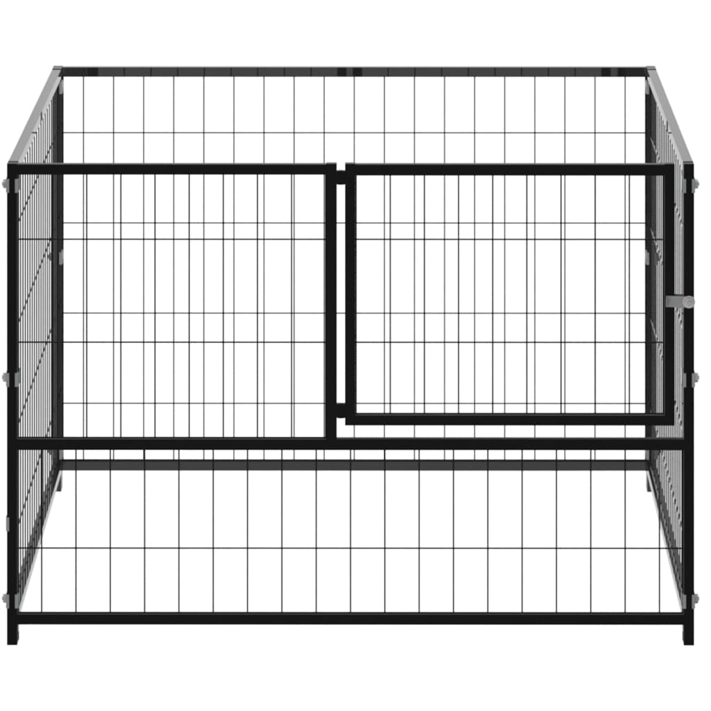 Andala Pets Dog Kennel Black 100x100x70 cm Steel