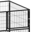 Dog Kennel Black 100X100X70cm Steel