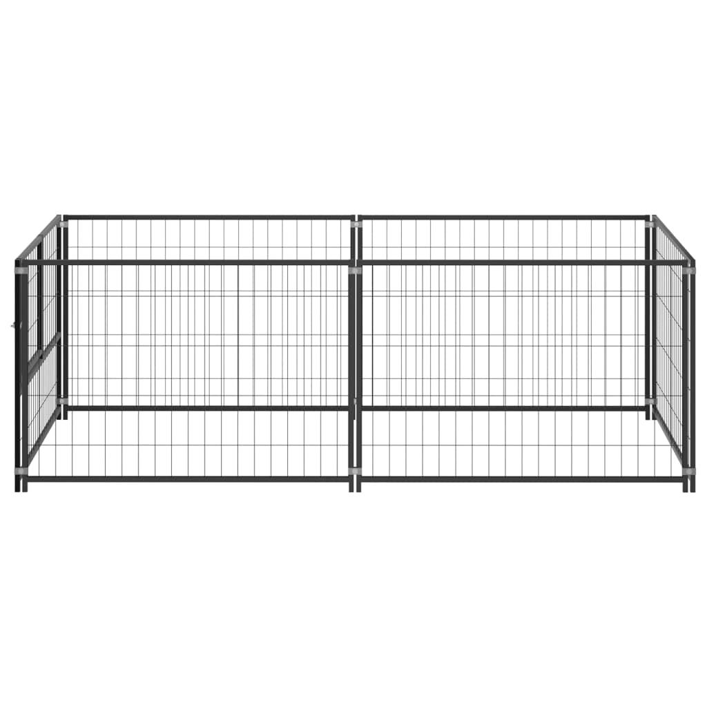 Andala Pets Dog Kennel Black 200x100x70 cm Steel