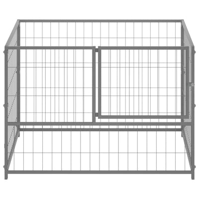 Andala Pets Dog Kennel Silver 100x100x70 cm Steel