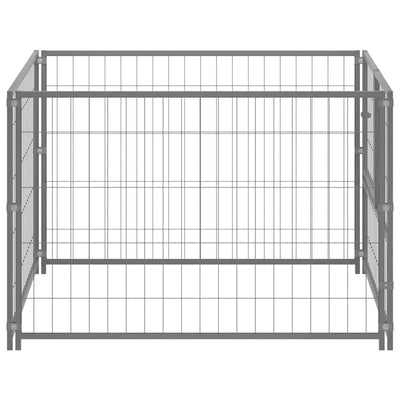 Dog Kennel Silver 100X100X70cm Steel