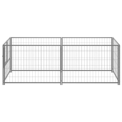 Andala Pets Dog Kennel Silver 200x100x70 cm Steel