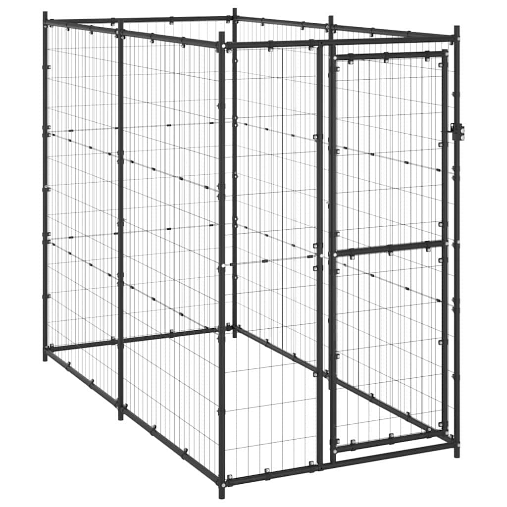 Andala Pets Outdoor Dog Kennel Steel 110x220x180 cm