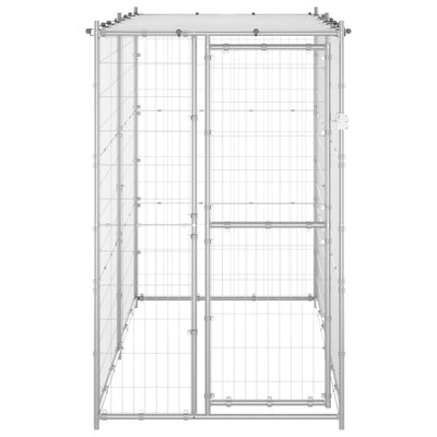 Andala Pets Outdoor Dog Kennel Galvanised Steel with Roof 110x220x180 cm