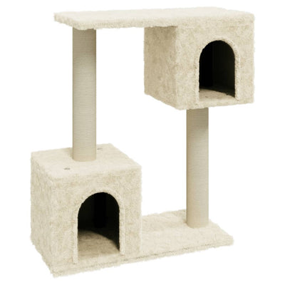 Andala Pets Cat Tree with Sisal Scratching Posts Cream 60 cm