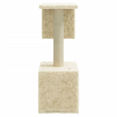 Cat Tree With Sisal Scratching Posts Cream 70cm