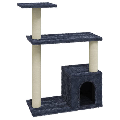 Andala Pets Cat Tree with Sisal Scratching Posts Dark Grey 70 cm