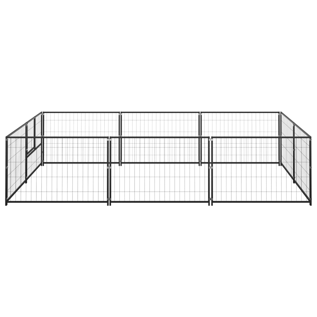 Andala Pets Dog Kennel Black 6 m Steel