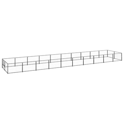 Dog Kennel Black 20 m Steel