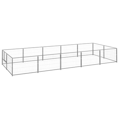 Dog Kennel Silver 10 m Steel