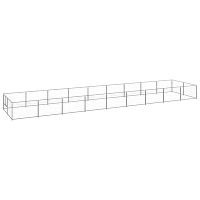 Dog Kennel Silver 18 m Steel