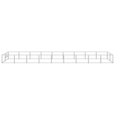 Dog Kennel Silver 18 m Steel