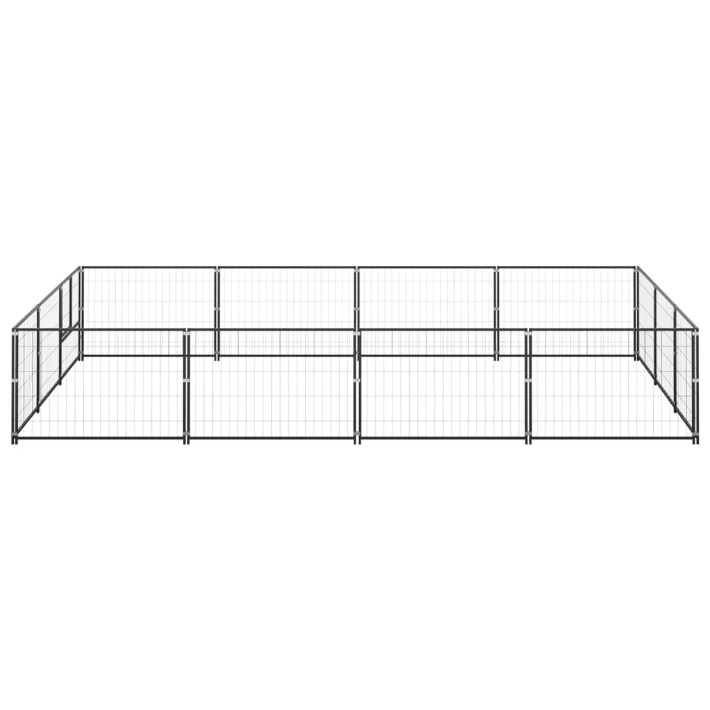 Andala Pets Dog Kennel Black 12 m Steel