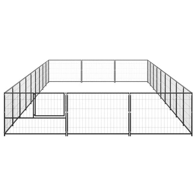 Andala Pets 18-Panel Dog Playpen Black 50x100 cm Powder-coated Steel