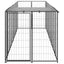 Andala Pets Dog House with Roof Dark Grey 117x405x123 cm Galvanised Steel